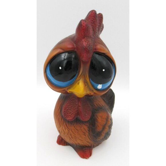 Enesco Other - Vintage Enesco Japan Sad Eyed Chicken 11" Coin Bank + Original Stopper
